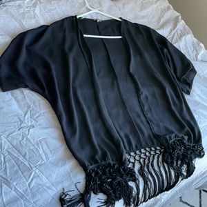 Charlotte Russe black kimono cover up sz Medium